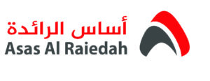 MSR-Electronic, Deutschland, Logo von Partner Asas Al Raiedah, graue und rote Farbe
