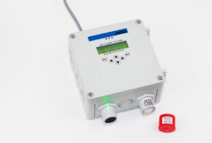 Gas controller in white with protective cap