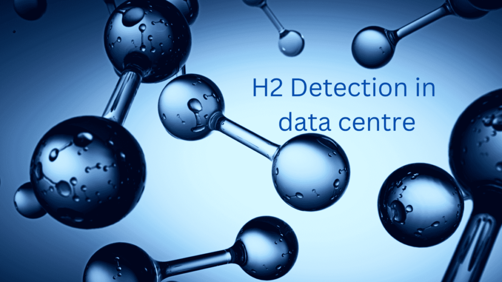 Blaue Moleküle auf einem hellblauen Hintergrund - H2-Detektion